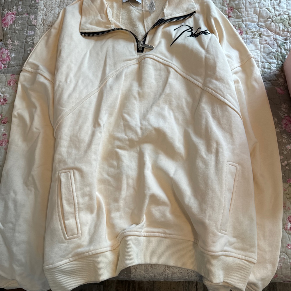 Rhude Off-White Zip-Up Sweater